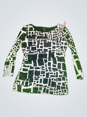 Alani Printed Geometric Blouse