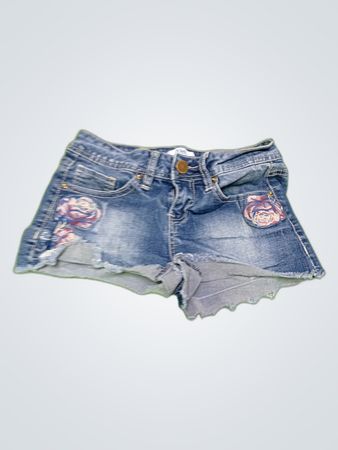 YMI Embroidered Denim Shorts