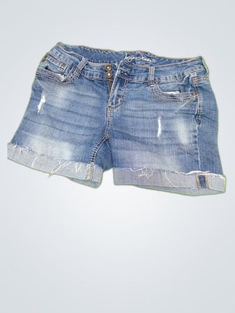 Arysa Jeans Distressed Denim Shorts