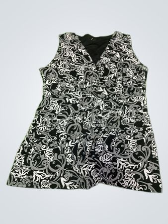 Black and White Floral Romper