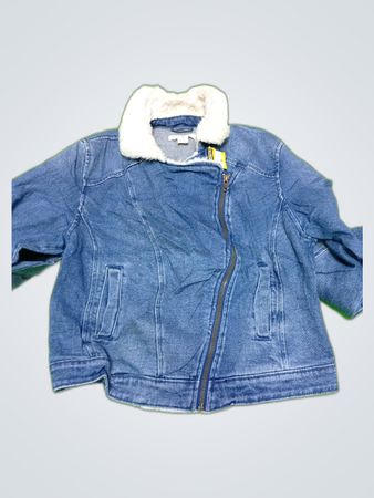 Mossimo Denim Jacket with Fur Trim