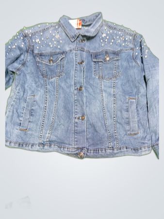 H&M Pearl Embellished Denim Jacket