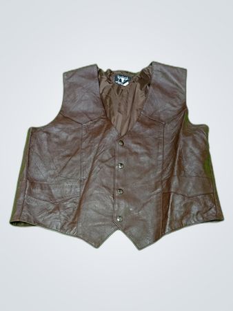 Brown Leather Vest