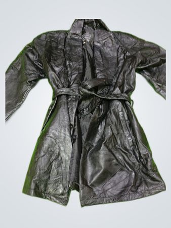 Van Stone Genuine Leather Trench Coat