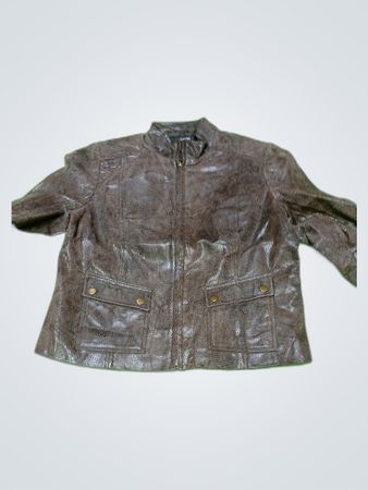 Alfani Brown Leather Jacket