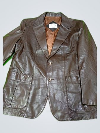Brown Leather Blazer