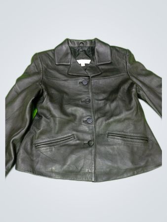 ALBERIE STEVENS Black Leather Jacket