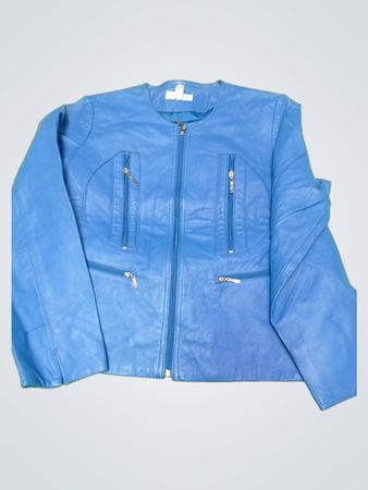 Blue Leather Jacket