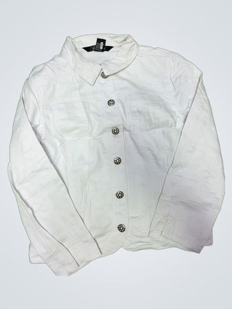 Baccini White Button-Down Shirt