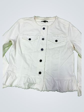 Ann Taylor White Denim Jacket