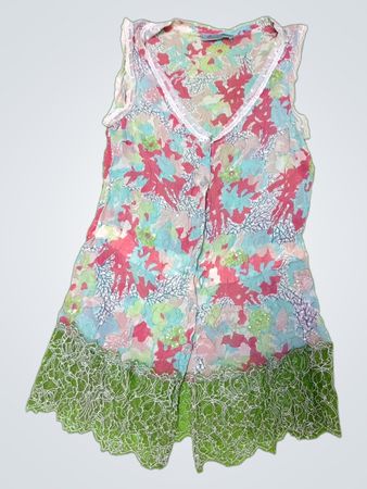 A.L.C. Floral Print Sleeveless Blouse