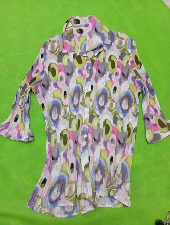 Blouse with Multicolored Pattern
