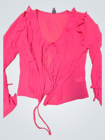 Pink Ruffled Blouse