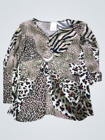 Animal Print Long-Sleeve Top