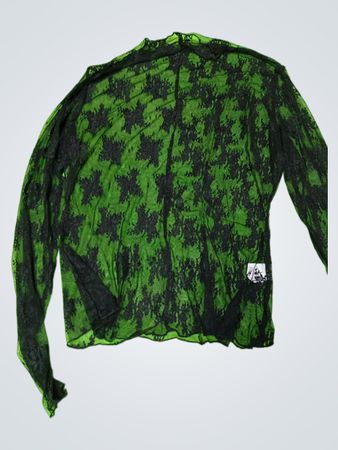 Green Sheer Lace Top