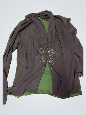 Gray Embellished Cardigan