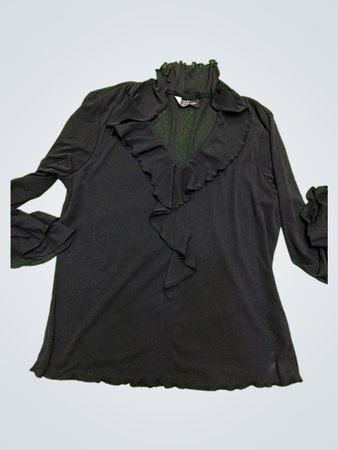 Black Ruffled Blouse