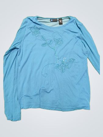 Relativity Embroidered Long-Sleeve Nylon Top