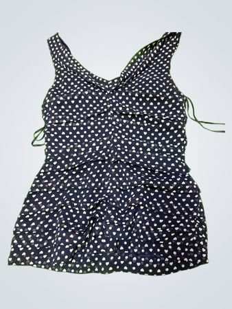 Express Navy Heart Polka Dot Cami Top