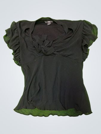 Black Ruffled Blouse
