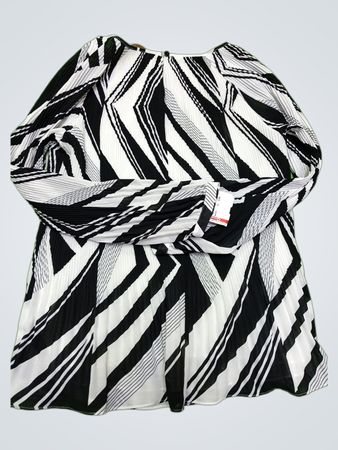 Chico's Black and White Striped Blouse