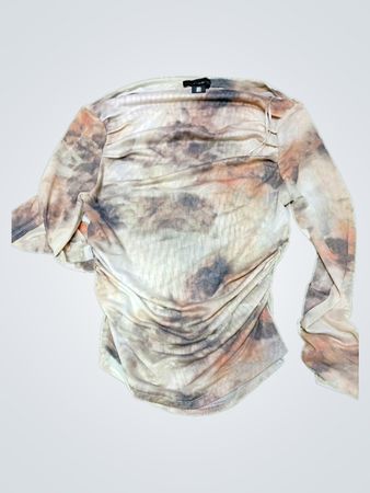 Blouse with Tie-Dye Pattern