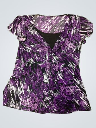 Purple Floral Blouse