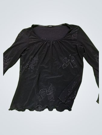 Black Floral Blouse