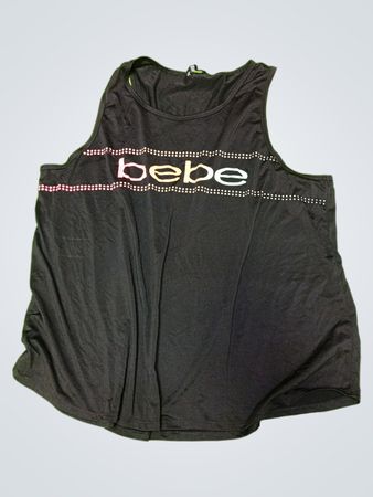 Bebe Sport Black Logo Tank Top