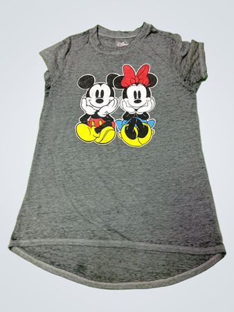 Disney Mickey and Minnie Gray Graphic T-Shirt