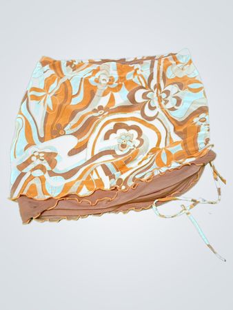 Brown and Orange Floral Sarong