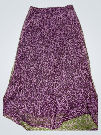 Purple Floral Skirt