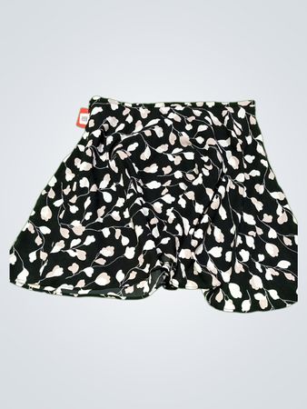 Black and White Floral Skirt