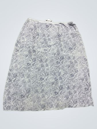 Gray Floral Skirt
