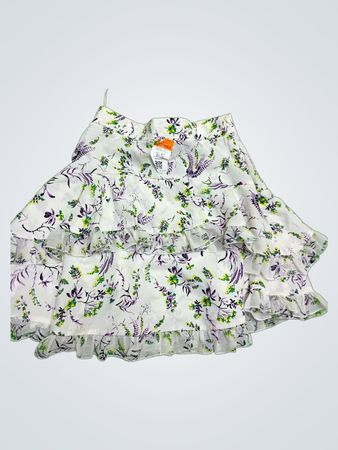 White Floral Skirt