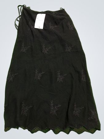 Black Embroidered Skirt