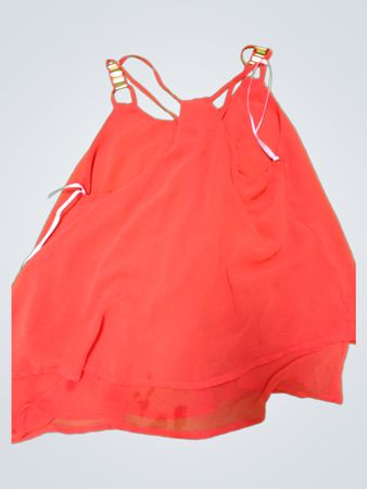 Orange Sheer Top