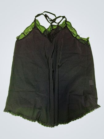 Black Lace-Trimmed Chemise