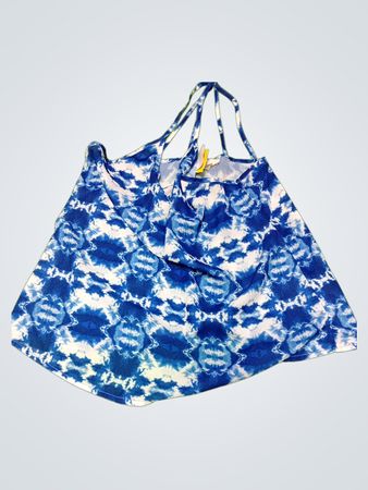 Blue Tie-Dye Halter Top
