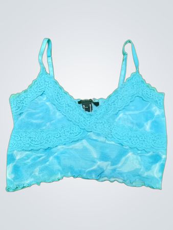 Forever 21 Blue Tie-Dye Lace Bralette