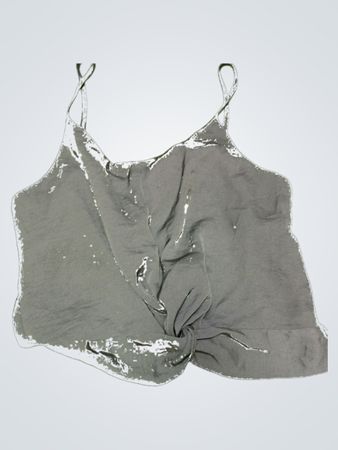 Gray Knotted Tank Top