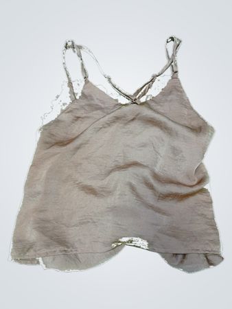 Beige Lace Trim Camisole