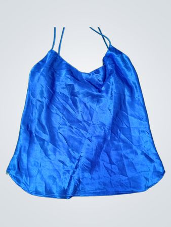 Blue Silk Blouse