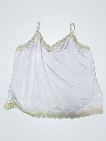 White Lace Trim Cami Top