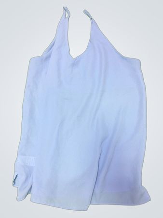 Silk Essentials Light Blue Halter Top