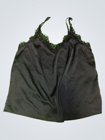 Black Camisole with Lace Trim