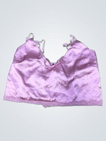 Pink Satin Bra