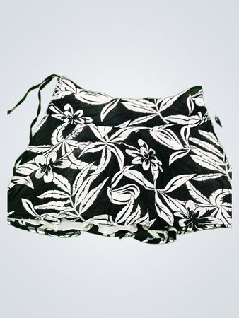 Black and White Floral Halter Top