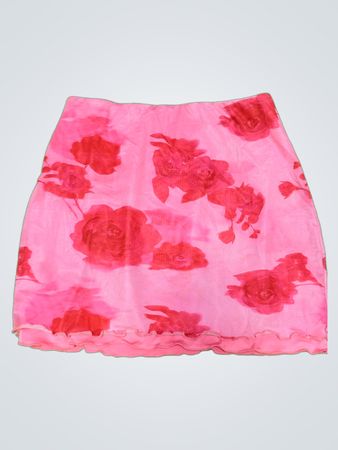 Pink Floral Skirt