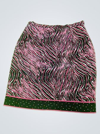 Pink and White Striped Skirt